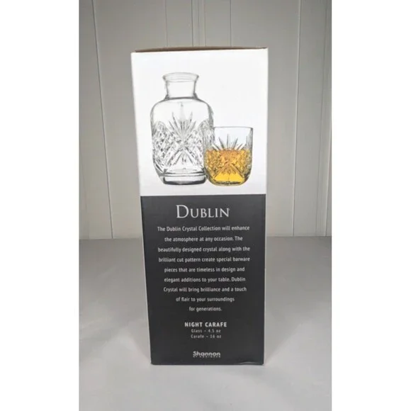 Crystal Night Carafe - Dublin Collection, Bedside Drinking Glass & Carafe NEW - Picture 2 of 6